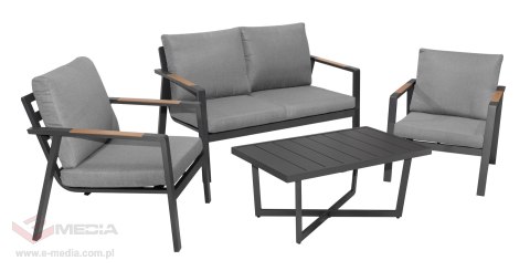 Meble Ogrodowe Aluminiowe Sofa + Dwa Fotele + Stolik Meble Ogrodowe Aluminiowe Sofa + Dwa Fotele + Stolik