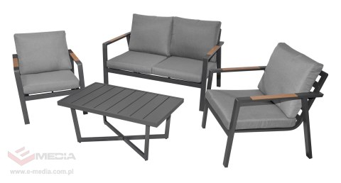 Meble Ogrodowe Aluminiowe Sofa + Dwa Fotele + Stolik Meble Ogrodowe Aluminiowe Sofa + Dwa Fotele + Stolik