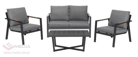 Meble Ogrodowe Aluminiowe Sofa + Dwa Fotele + Stolik Meble Ogrodowe Aluminiowe Sofa + Dwa Fotele + Stolik