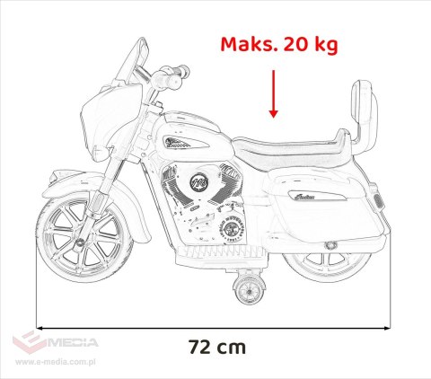 Pojazd Chopper INDIAN Biały