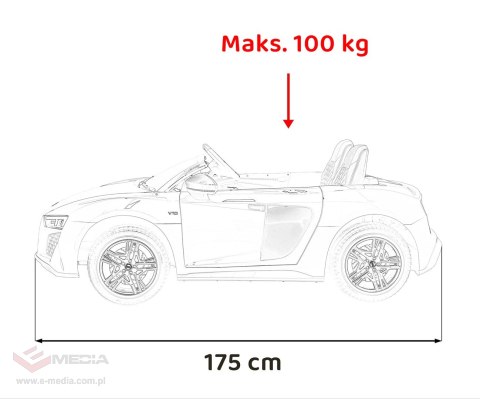 Pojazd Audi Spyder R8 LIFT Czerwony Pojazd Audi Spyder R8 LIFT Czerwony