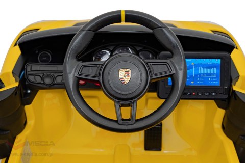 Pojazd Porsche Spyder RS 718 Żółty MP4