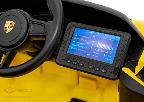 Pojazd Porsche Spyder RS 718 Żółty MP4