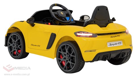 Pojazd Porsche Spyder RS 718 Żółty MP4