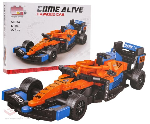 Zestaw Klocków Bolid F1 Pomarańczowy 278el.