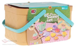 Zestaw Piknikowy z Koszykiem + Akcesoria