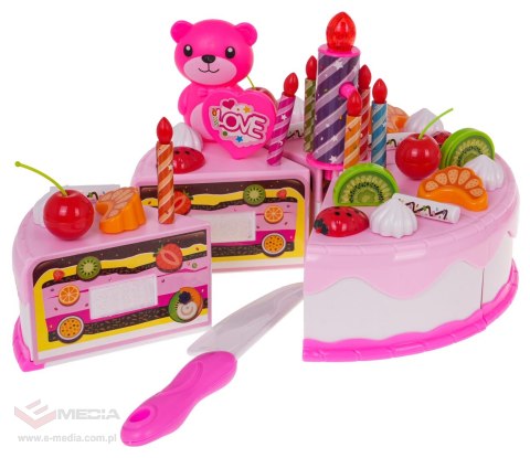 Zestaw Urodzinowy Przyjęcie Tort Różowy