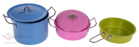 Metalowe Kolorowe Garnki + Akcesoria