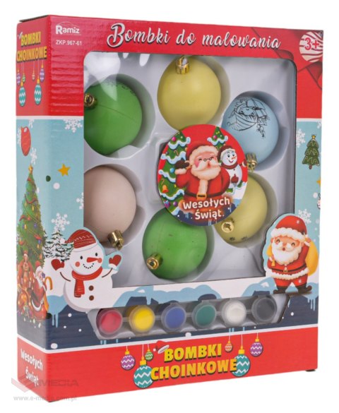 Zestaw Bombek Choinkowych z Farbkami