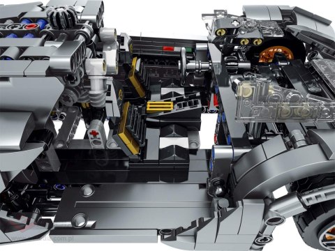 Zestaw Klocków Autko Sportowe Szare 1512el.