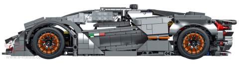 Zestaw Klocków Autko Sportowe Szare 1512el.