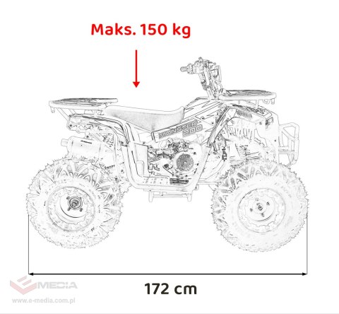 Pojazd Quad Spalinowy 200CC MONSTER Pomarańczowy Pojazd Quad Spalinowy 200CC MONSTER Pomarańczowy