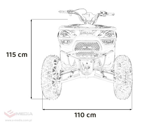 Pojazd Quad Spalinowy 200CC MONSTER Pomarańczowy Pojazd Quad Spalinowy 200CC MONSTER Pomarańczowy