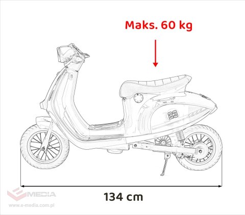 Pojazd Skuter Retro 23 Różowy