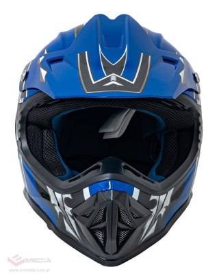 Kask Motocyklowy Enduro Niebieski M