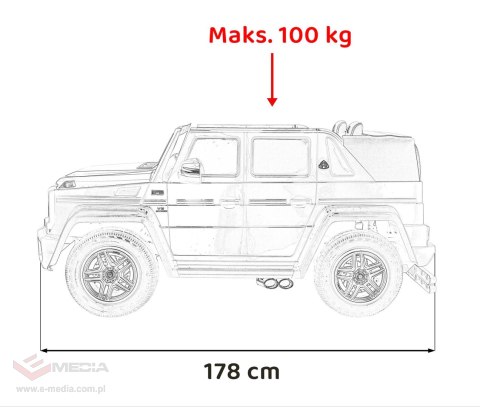 Pojazd Mercedes Benz MAYBACH G650 Biały Pojazd Mercedes Benz MAYBACH G650 Biały