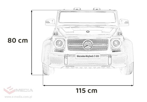 Pojazd Mercedes Benz MAYBACH G650 STRONG Niebieski Pojazd Mercedes Benz MAYBACH G650 STRONG Niebieski