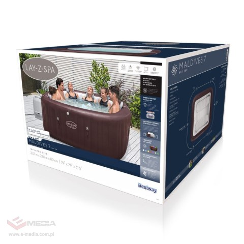 Lay-Z-Spa Maldives SMART HydroJet PRO Jacuzzi BESTWAY Lay-Z-Spa Maldives SMART HydroJet PRO Jacuzzi BESTWAY