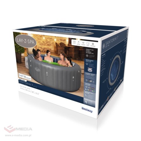 Lay-Z-Spa Santorini SMART HydroJet PRO Jacuzzi BESTWAY Lay-Z-Spa Santorini SMART HydroJet PRO Jacuzzi BESTWAY