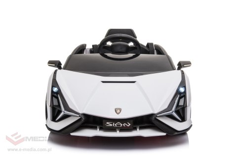 Lamborghini SIAN na akumulator dla dzieci Biały + Pilot + EVA + Wolny Start + Audio LED