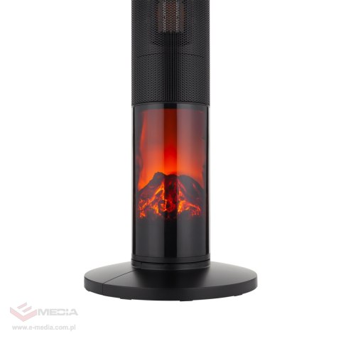 Termowentylator kolumnowy PTC Teesa 1000/2000W z funkcą imitacji kominka (pilot)