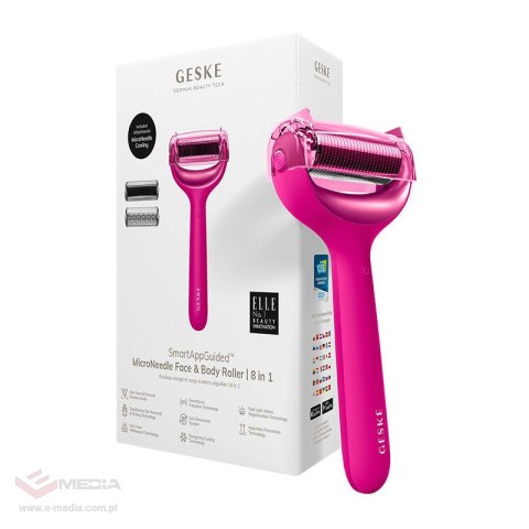 Roller do twarzy GESKE 8w1 z aplikacją (magenta)