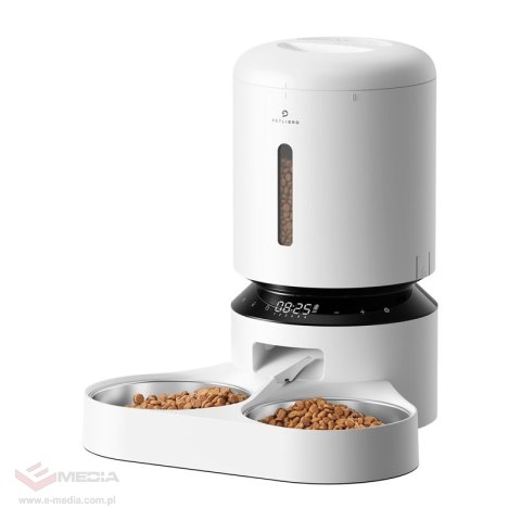 Dozownik karmy Petlibro Granary z podwójną misą 5L (biały)