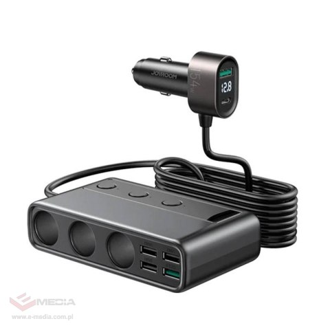 Ładowarka samochodowa JOYROOM JR-CL06 Multi-Port (czarna)