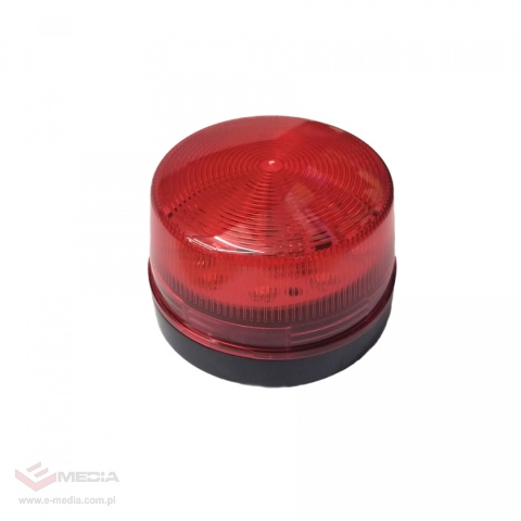 Sygnalizator optyczny SMD LED z podstawą Czerwony Alarmowy 230V
