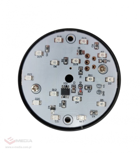 Sygnalizator optyczny SMD LED z podstawą Czerwony Alarmowy 230V