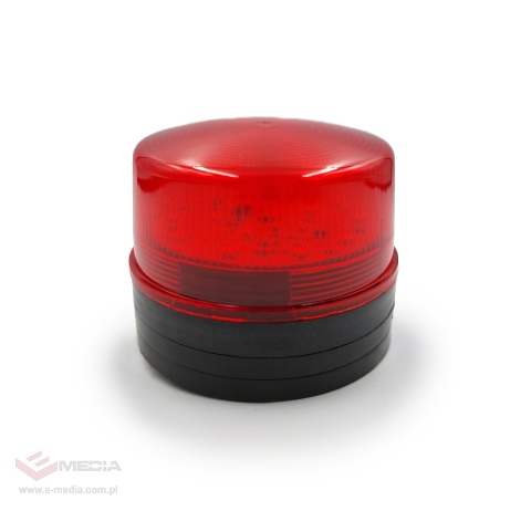 Sygnalizator optyczny SMD LED z podstawą Czerwony Alarmowy 230V