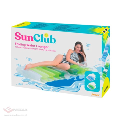 Dmuchany materac składany SUNCLUB niebieski