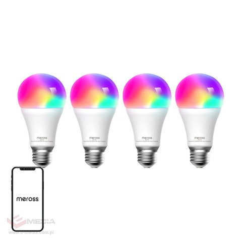 Inteligentna żarówka LED WiFi Meross MSL120 (HomeKit) (czteropak)