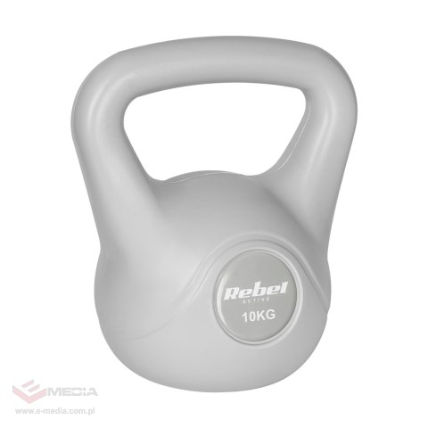 Kettlebell bitumiczny 10 kg szary REBEL ACTIVE