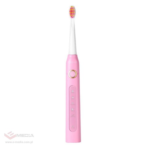 Szczoteczki soniczne do zębów z zestawem końcówek i etui FairyWill FW-507 (Czarna i Różowa)