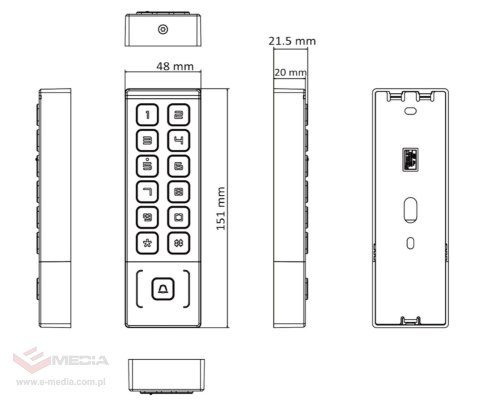 ZAMEK SZYFROWY DS-K1T809MWX Hikvision