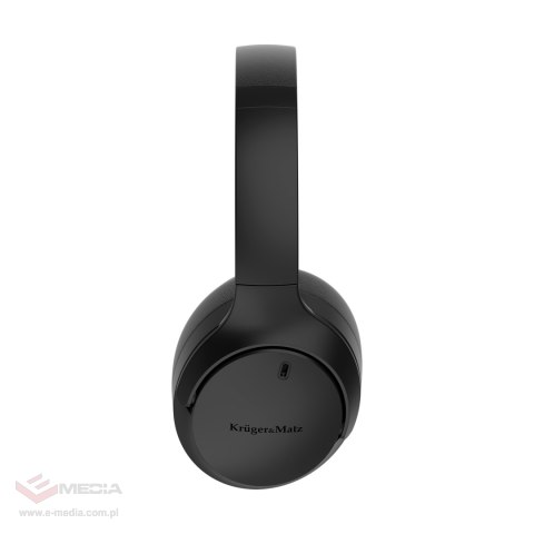 Bezprzewodowe słuchawki nauszne z ANC , Kruger&Matz Street 4 , czarne