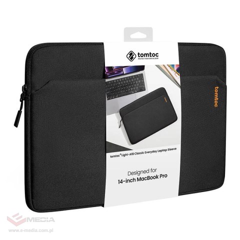 Etui TOMTOC Light-A18 na laptopa 13" (czarne)