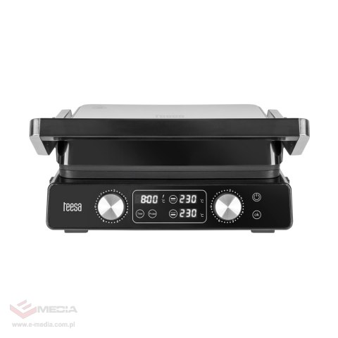 Grill elektryczny TEESA , panini grill , opiekacz, 3 pozycje , wyjmowane wkłady, 2000W