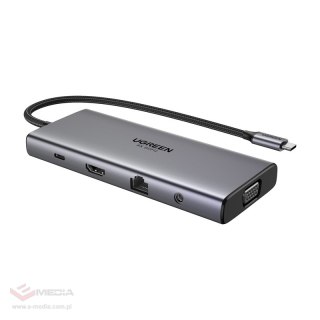Hub USB-C UGREEN CM639 11-portowy PD 100W