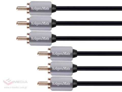 Kabel 3RCA-3RCA component 3.0m Kruger&Matz
