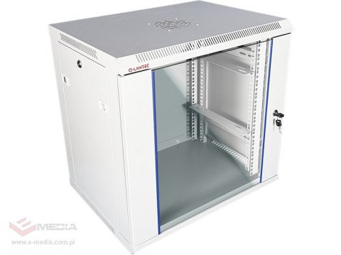 Szafa wisząca 19" 9U 600x450, drzwi szklane jednoskrzydłowe, tył osłona pełna demontowalna, osłony boczne pełne demontowalne zam