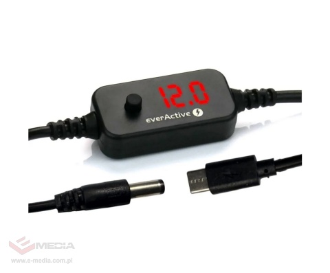 Uniwersalny zasilacz, selektor napięcia USB-C PD - DC 5V, 9V, 12V, 15V, 20V, 10 wtyków, everActive AD-PD65