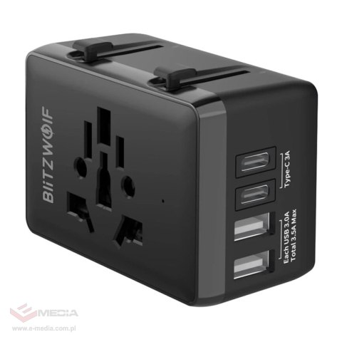 Adapter podróżny BLITZWOLF BW-TA1 4w1 2xUSB-A USB-C PD 20W