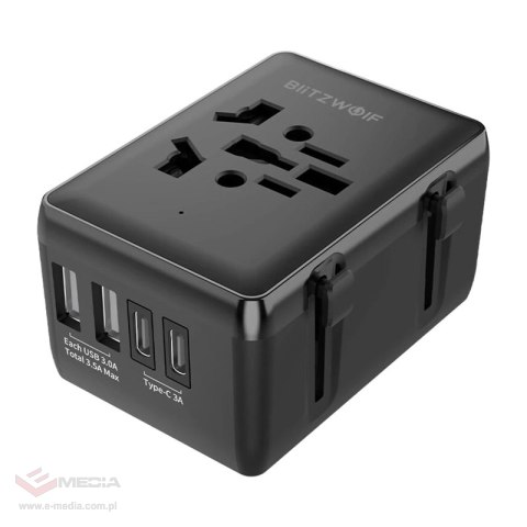 Adapter podróżny BLITZWOLF BW-TA1 4w1 2xUSB-A USB-C PD 20W