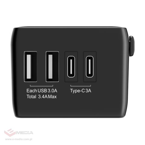 Adapter podróżny BLITZWOLF BW-TA1 4w1 2xUSB-A USB-C PD 20W