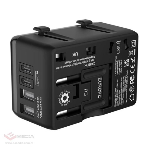 Adapter podróżny BLITZWOLF BW-TA1 4w1 2xUSB-A USB-C PD 20W