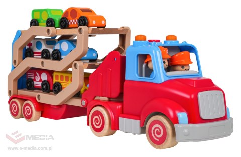 Drewniana Laweta + Autka