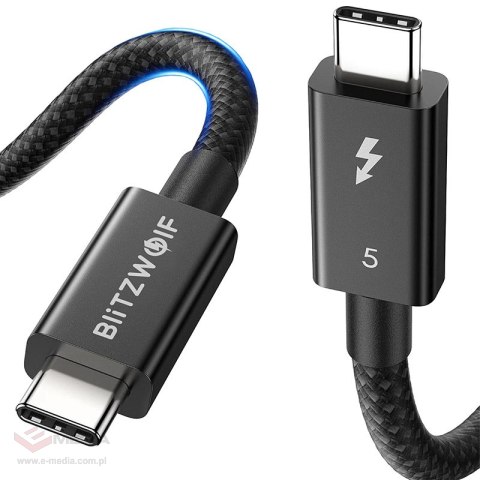 Kabel BLITZWOLF BW-HDC8 USB-C-USB-C 0.5m 240W (czarny)