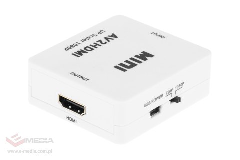 Konwerter sygnału gniazdo AV - CHINCH CVBS + AUDIO - gniazdo HDMI